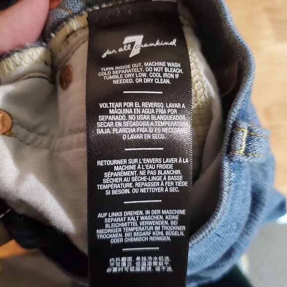 7 For All Mankind Jeans Womens 26 Blue Josefina Luxe Vintage Button Fly Ankle - Picture 8 of 16